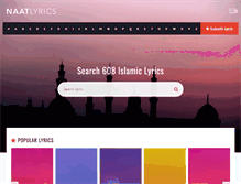 Tablet Screenshot of naatlyrics.in